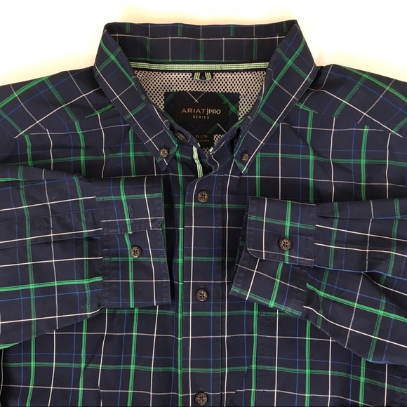 Ariat Other - Ariat Pro Series Button Down Shirt Blue Plaid